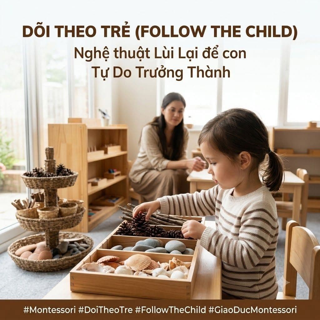 Dõi theo trẻ – Nghệ thuật lùi lại để con tự do trưởng thành